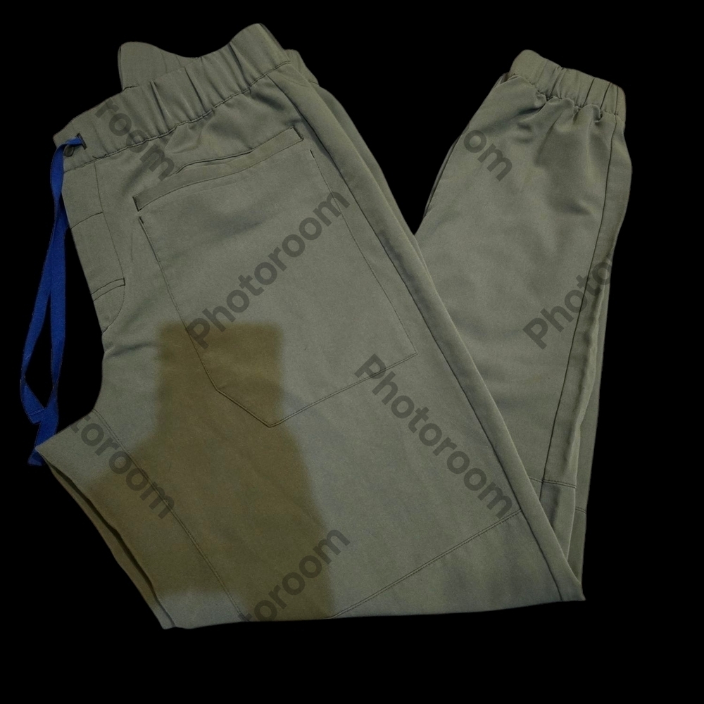 Figs Green Cargo Pants with Elastic Waistband